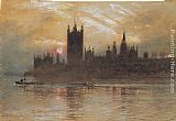 Albert Goodwin In the Smoke of His Burning painting